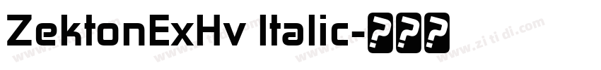 ZektonExHv Italic字体转换
